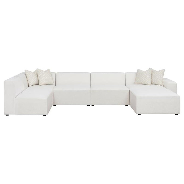 Freddie 6-piece Upholstered Modular Sectional Pearl (551641-SETR)