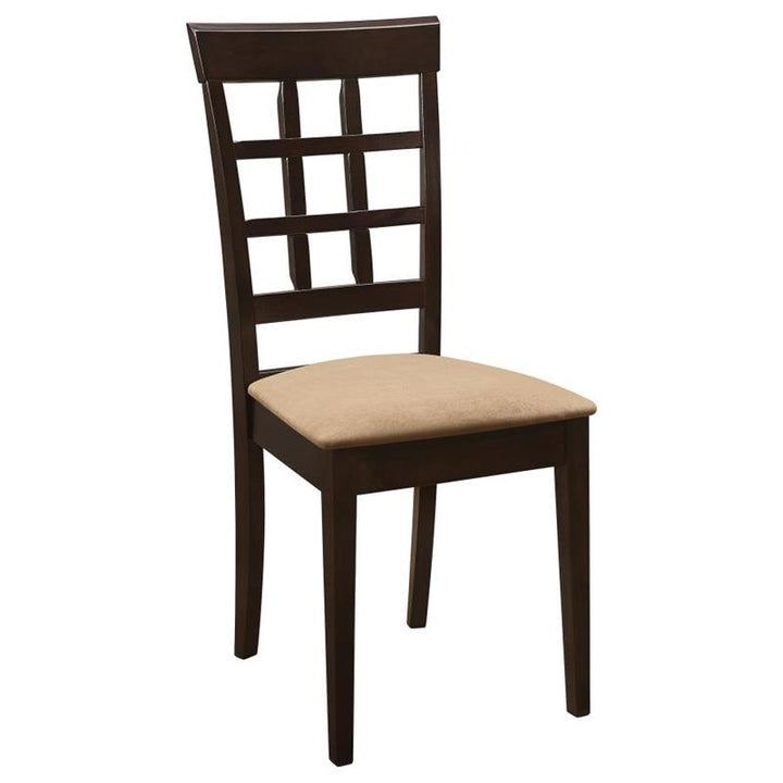 Gabriel Lattice Back Side Chairs Cappuccino and Tan (Set of 2) (100772)