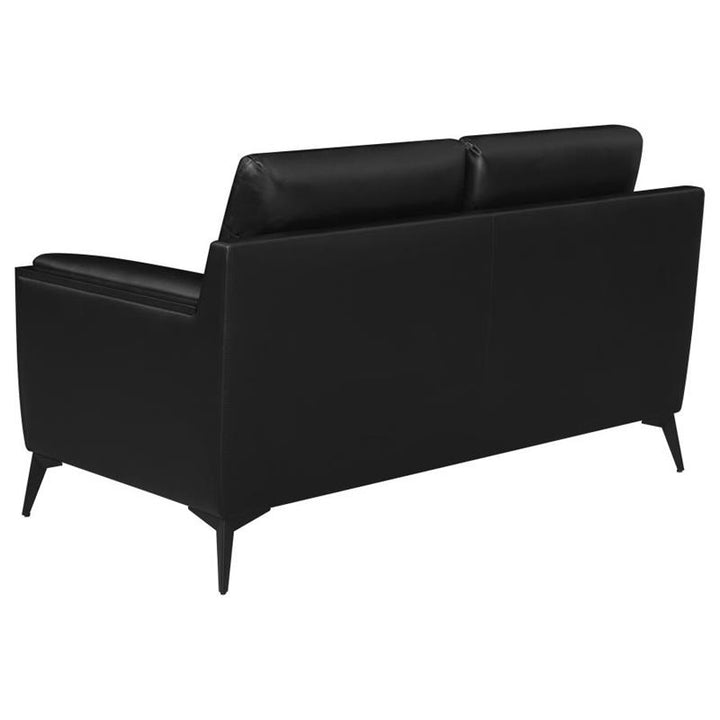 Moira Upholstered Tufted Loveseat with Track Arms Black (511132)