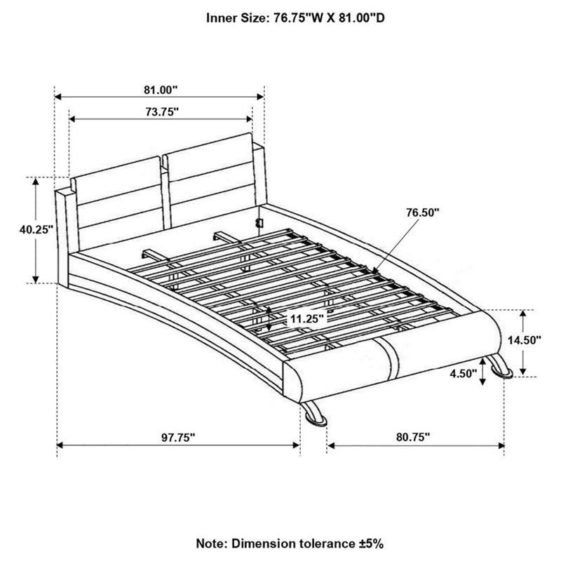 Jeremaine Eastern King Upholstered Bed White (300345KE)