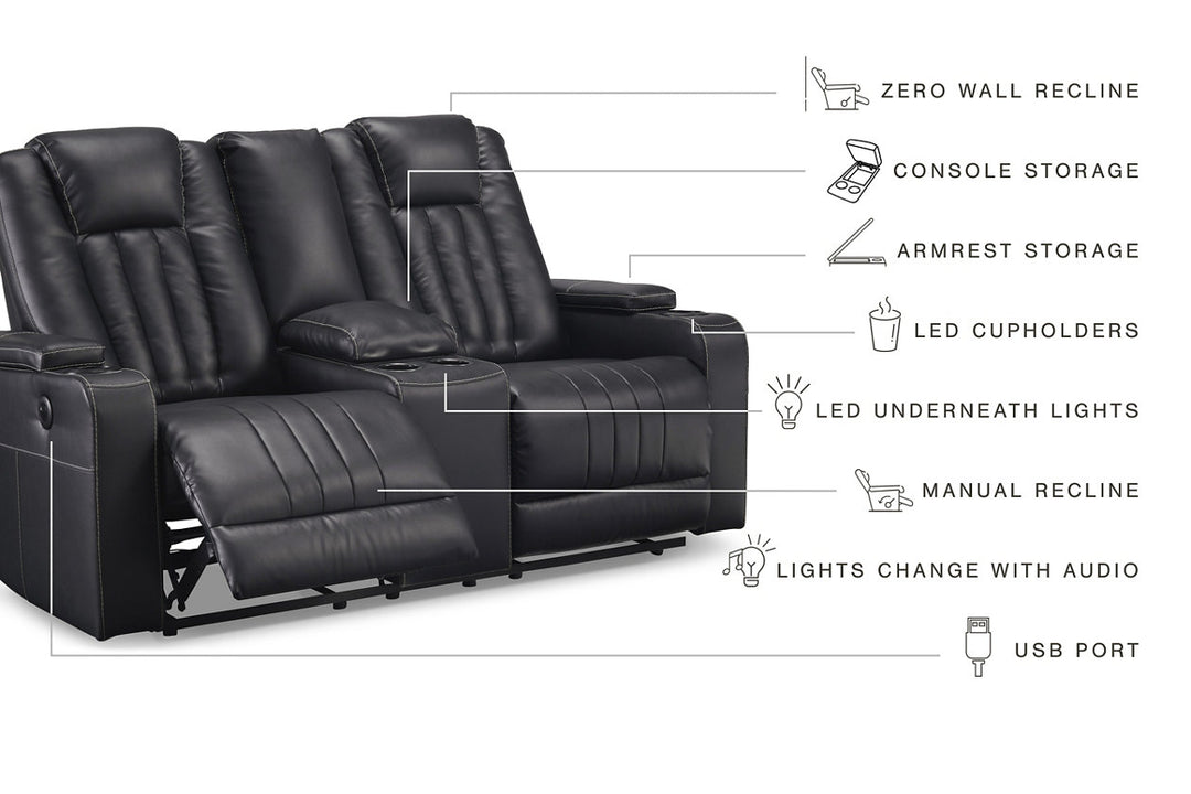 Center Point Reclining Loveseat with Console (2400494)