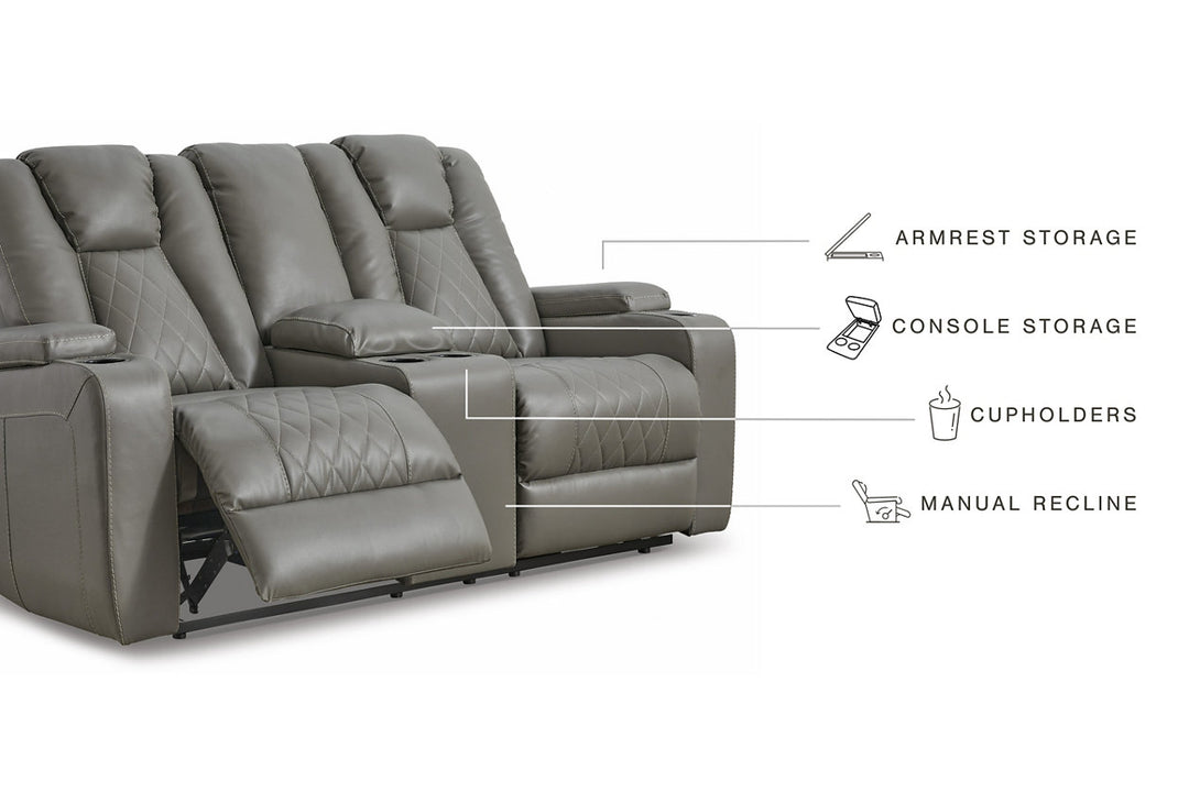 Mancin Reclining Loveseat with Console (2970294)