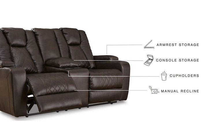 Mancin Reclining Loveseat with Console (2970394)