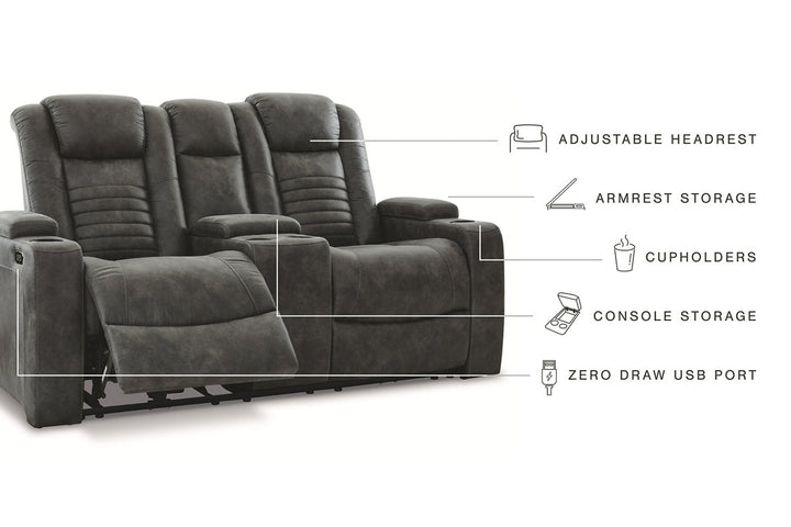 Soundcheck Power Reclining Loveseat with Console (3060618)