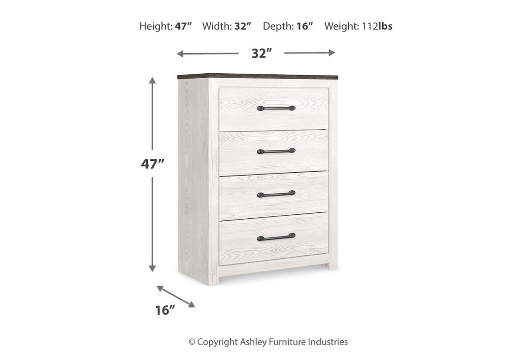 Gerridan King Panel Bed, Chest and 2 Nightstands (B1190B25)