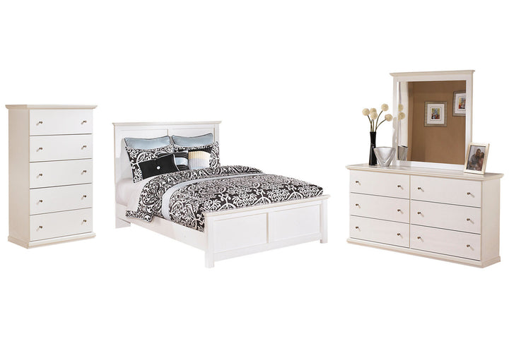 Bostwick Shoals Queen Panel Bed, Dresser, Mirror and 2 Nightstands (B139B16)