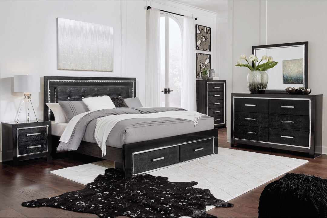 Kaydell King Upholstered Panel Bed with Storage (B1420B7)