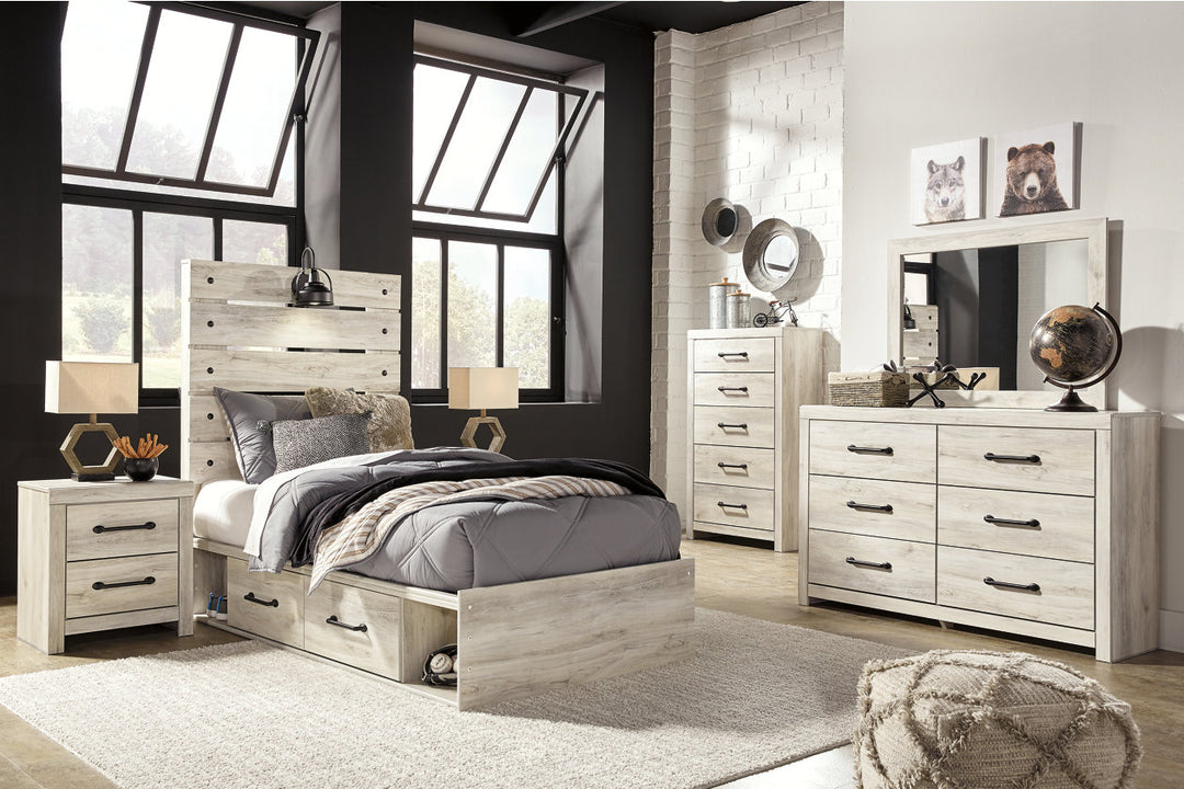 Cambeck Twin Panel Bed with 4 Storage Drawers (B192B21)