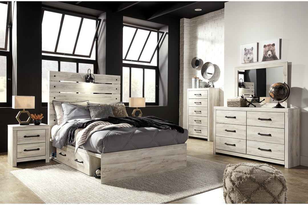 Cambeck Full Panel Bed with 4 Storage Drawers (B192B34)