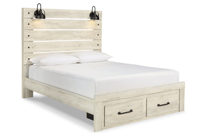Cambeck Queen Panel Bed with 2 Storage Drawers (B192B8)