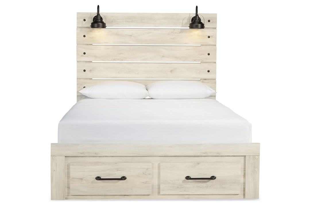 Cambeck Queen Panel Bed with 2 Storage Drawers (B192B8)