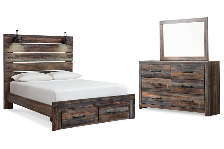 Drystan Queen Panel Storage Bed, Dresser and Mirror (B211B63)