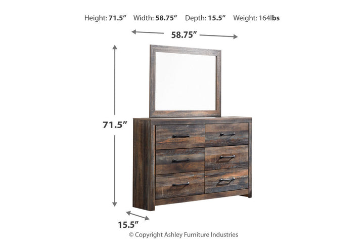 Drystan Queen Panel Storage Bed, Dresser and Mirror (B211B63)