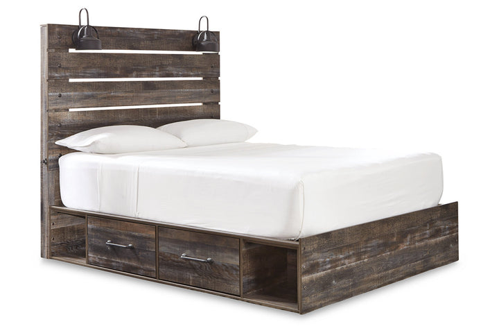 Drystan Queen Panel Bed with 2 Storage Drawers (B211B10)