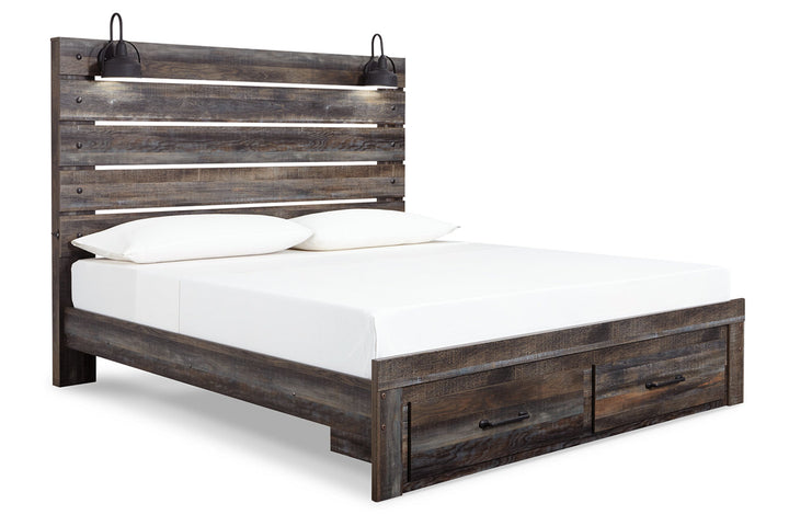 Drystan King Panel Bed with 2 Storage Drawers (B211B55)
