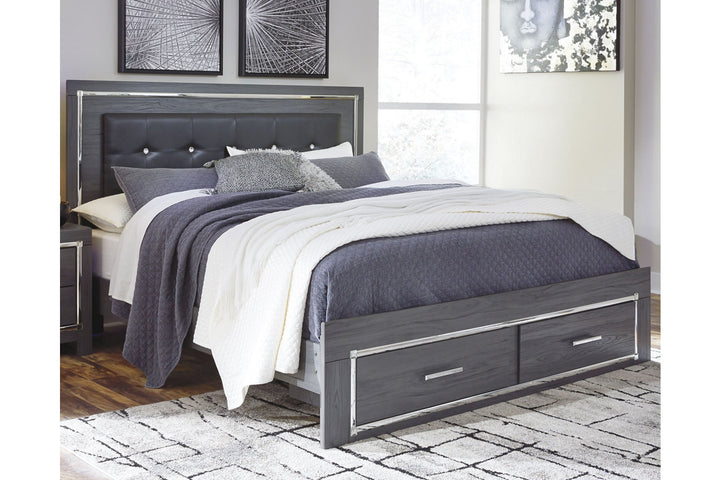 Lodanna King Panel Bed with 2 Storage Drawers (B214B11)