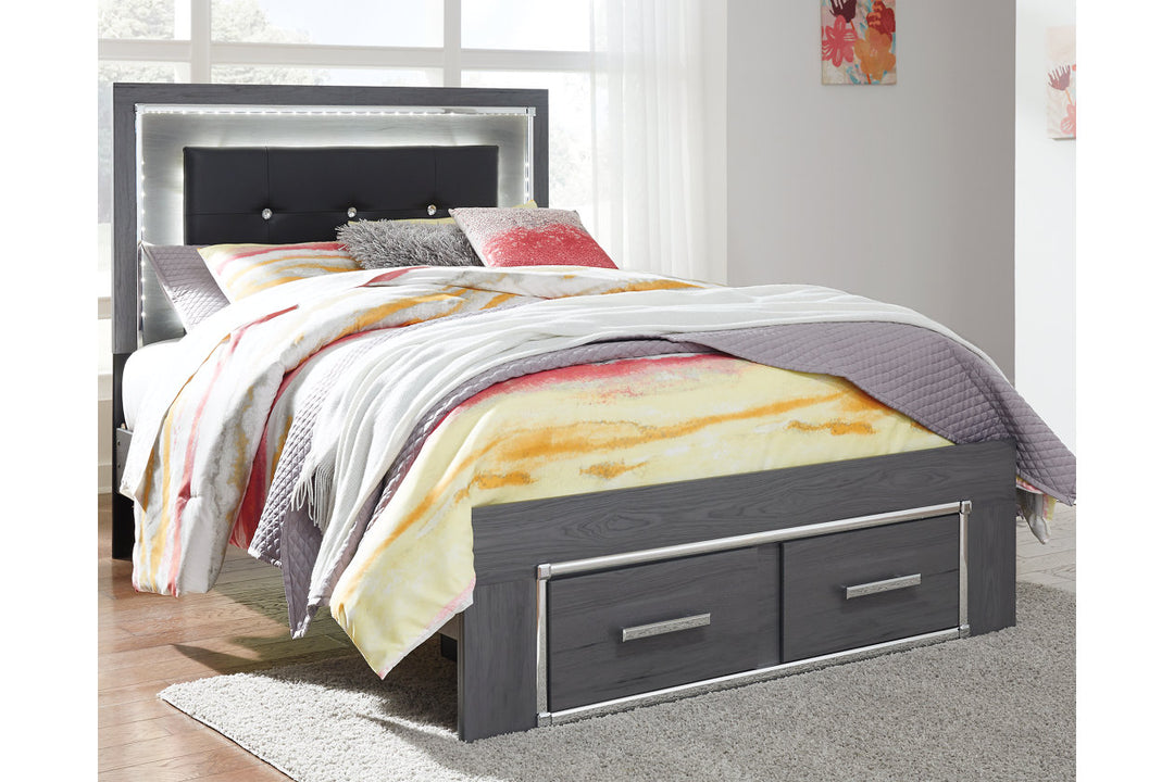 Lodanna Full Panel Bed with 2 Storage Drawers (B214B5)