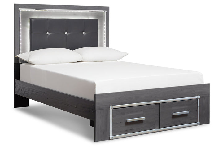 Lodanna Full Panel Bed with 2 Storage Drawers (B214B5)