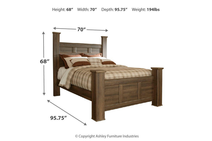 Juararo Queen Poster Bed (B251B3)