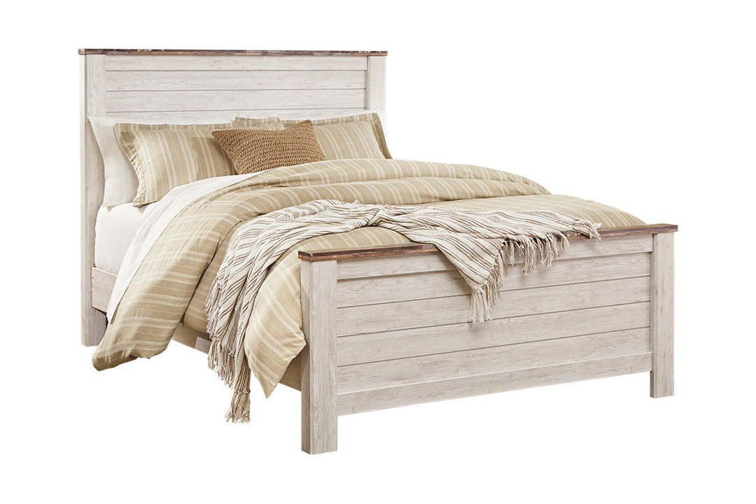 Willowton Queen Panel Bed, Dresser, Mirror and 2 Nightstands (B267B35)