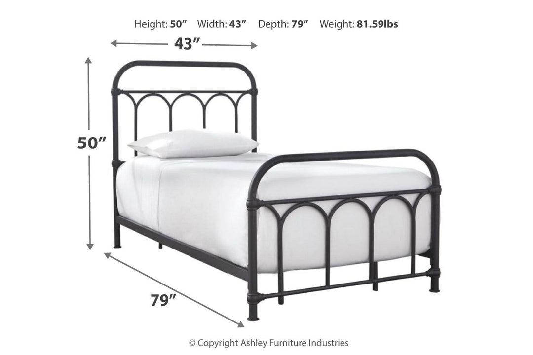 Nashburg Twin Metal Bed (B280-671)
