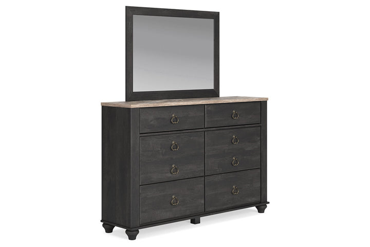 Nanforth Dresser and Mirror (B3670B1)