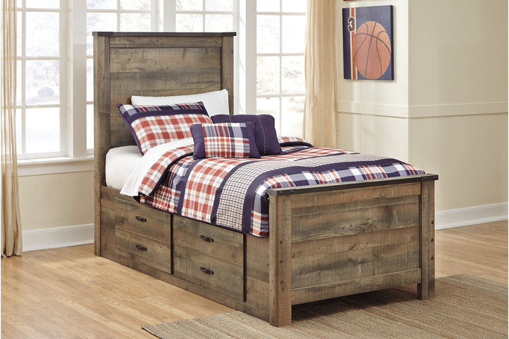 Trinell Twin Panel Bed with 2 Storage Drawers (B446B15)