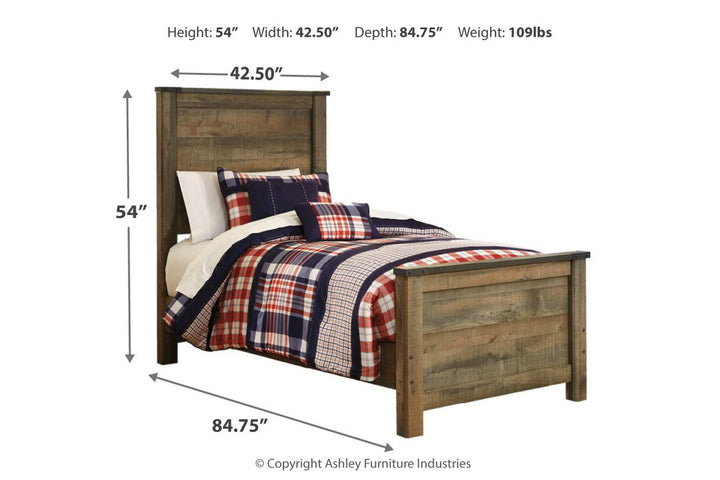 Trinell Twin Panel Bed with Mattress (B446B51)