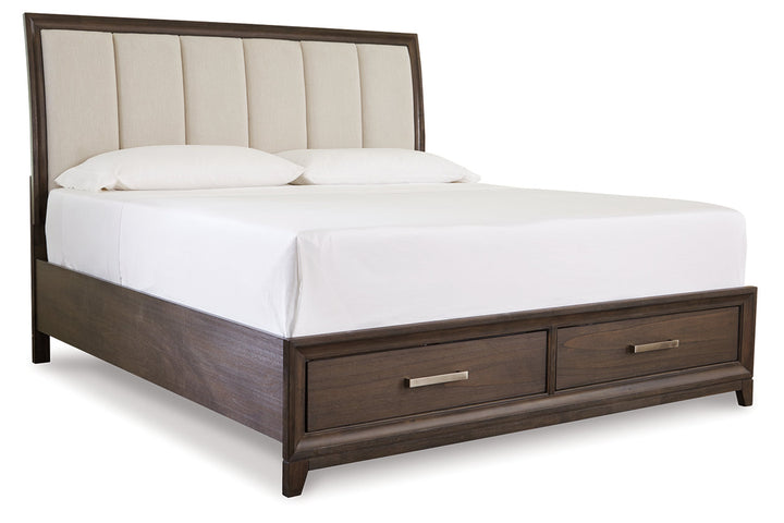 Brueban California King Panel Bed with 2 Storage Drawers (B497B5)