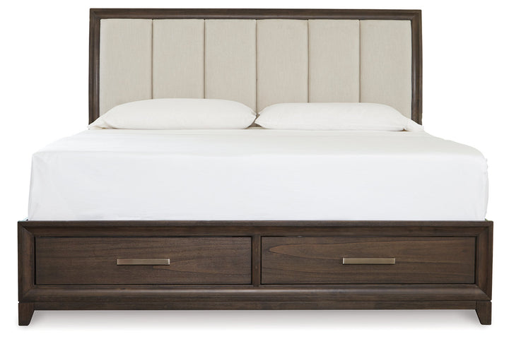 Brueban Queen Panel Bed with 2 Storage Drawers (B497B2)