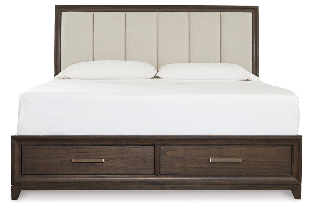 Brueban King Panel Bed with 2 Storage Drawers (B497B4)