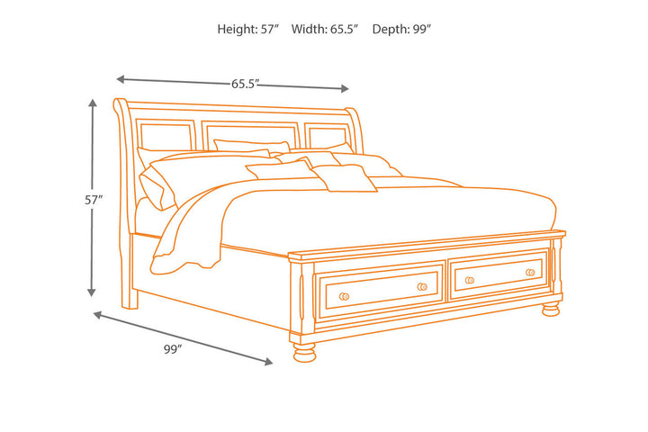 Porter California King Sleigh Bed (B697B17)
