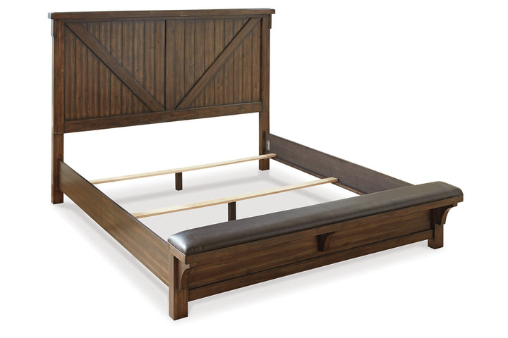 Lakeleigh California King Panel Bed with Upholstered Bench (B718B10)