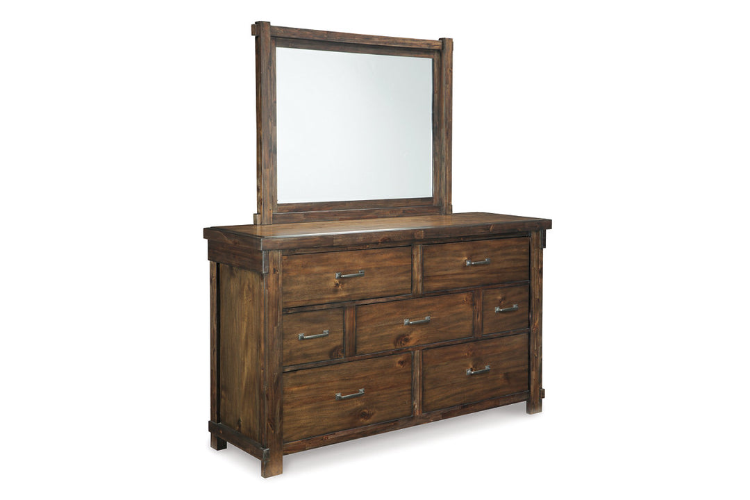 Lakeleigh Queen Panel Bed with Mirrored Dresser (B718B3)