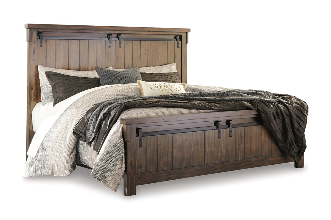 Lakeleigh Queen Panel Bed with Mirrored Dresser (B718B3)