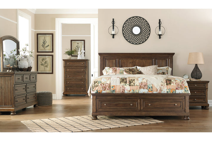 Flynnter Queen Panel Bed with 2 Storage Drawers (B719B13)
