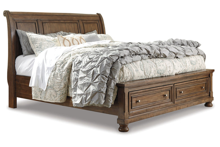 Flynnter California King Sleigh Bed with 2 Storage Drawers (B719B10)