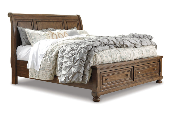 Flynnter Queen Sleigh Bed with 2 Storage Drawers (B719B4)