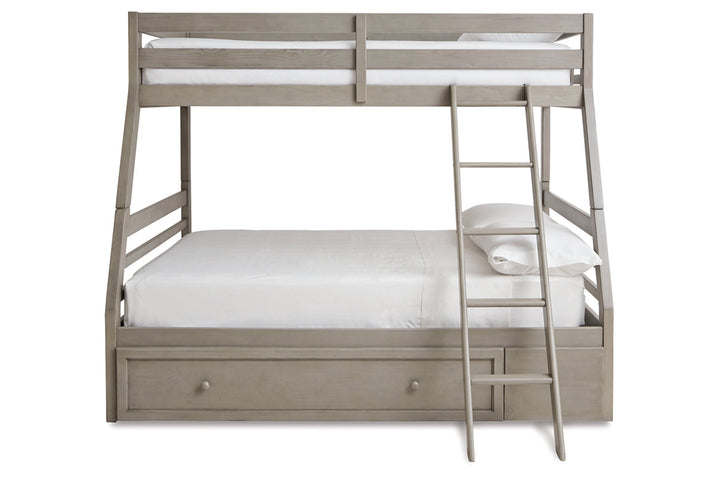 Lettner Twin over Full Bunk Bed with 1 Large Storage Drawer (B733B23)