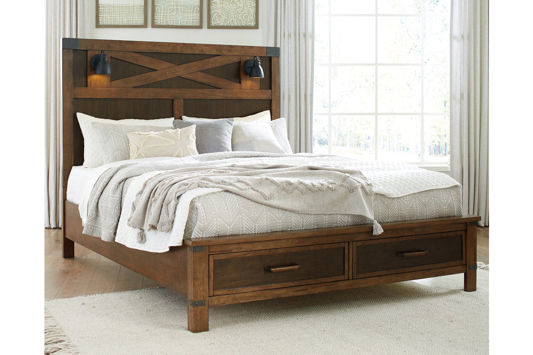 Wyattfield King Panel Bed with Storage (B759B6)