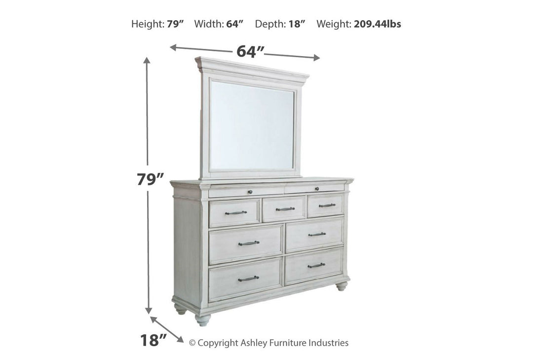 Kanwyn Queen Panel Bed with Dresser and Mirror (B777B3)