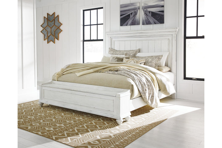 Kanwyn Queen Panel Bed with Storage Bench (B777B6)