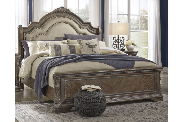 Charmond Queen Upholstered Sleigh Bed (B803B2)