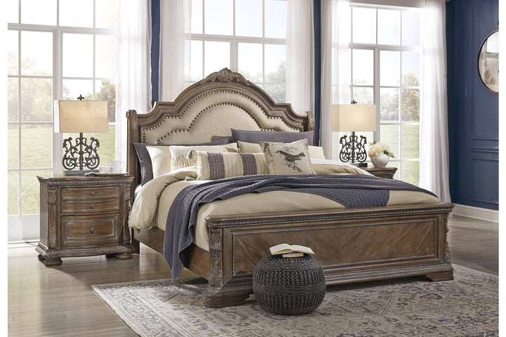 Charmond Queen Upholstered Sleigh Bed (B803B2)