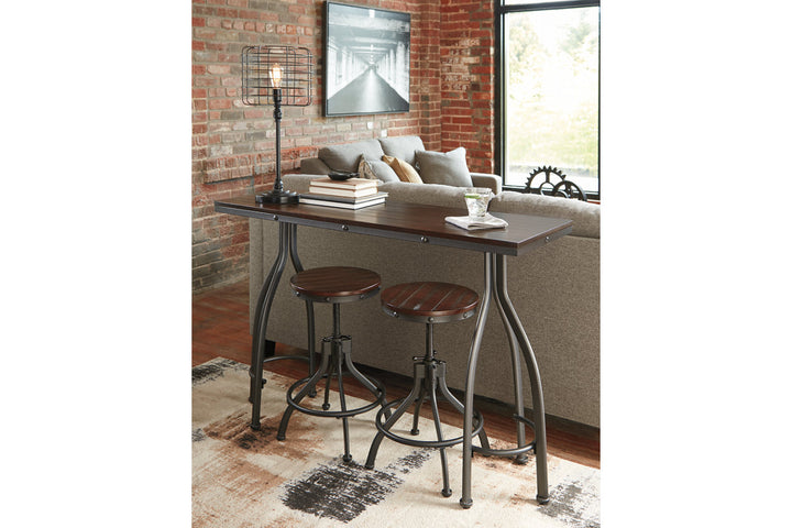 Odium Counter Height Dining Table and Bar Stools (Set of 3) (D284-113)