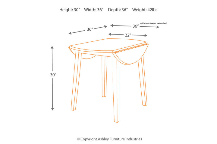 Hammis Dining Drop Leaf Table (D310-15)