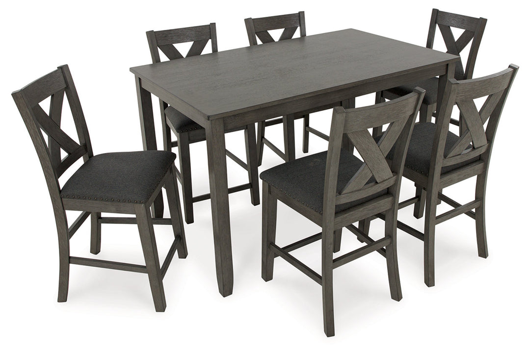 Caitbrook Counter Height Dining Table and Bar Stools (Set of 7) (D388-423)