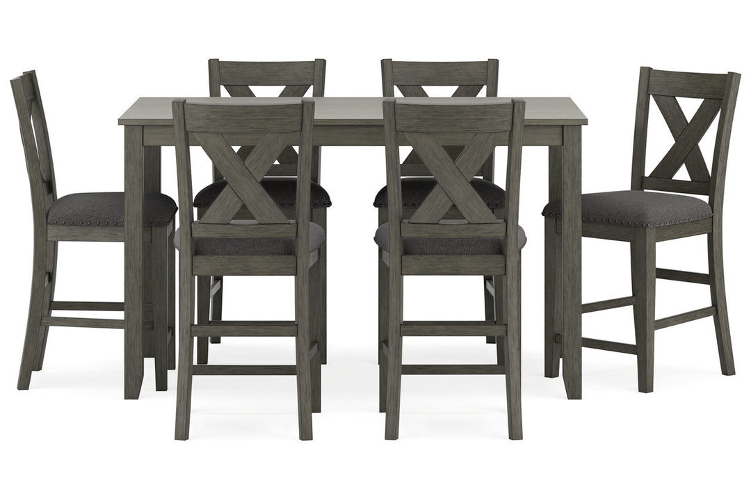 Caitbrook Counter Height Dining Table and Bar Stools (Set of 7) (D388-423)