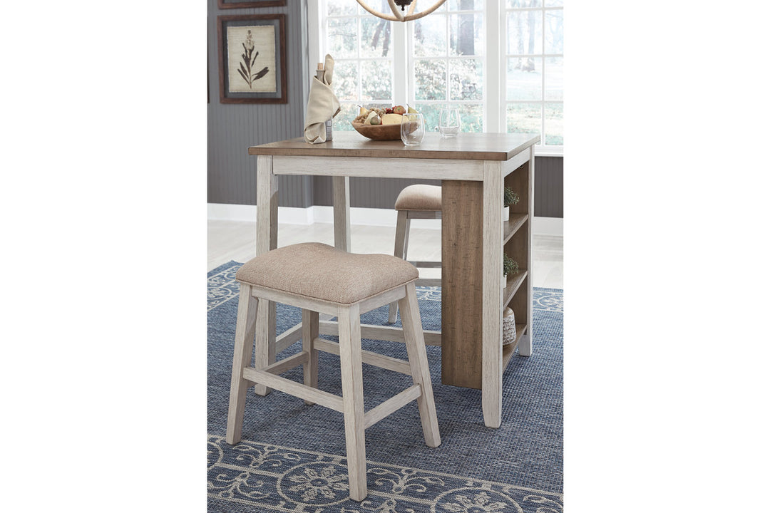 Skempton Counter Height Dining Table and Bar Stools (Set of 3) (D394-113)