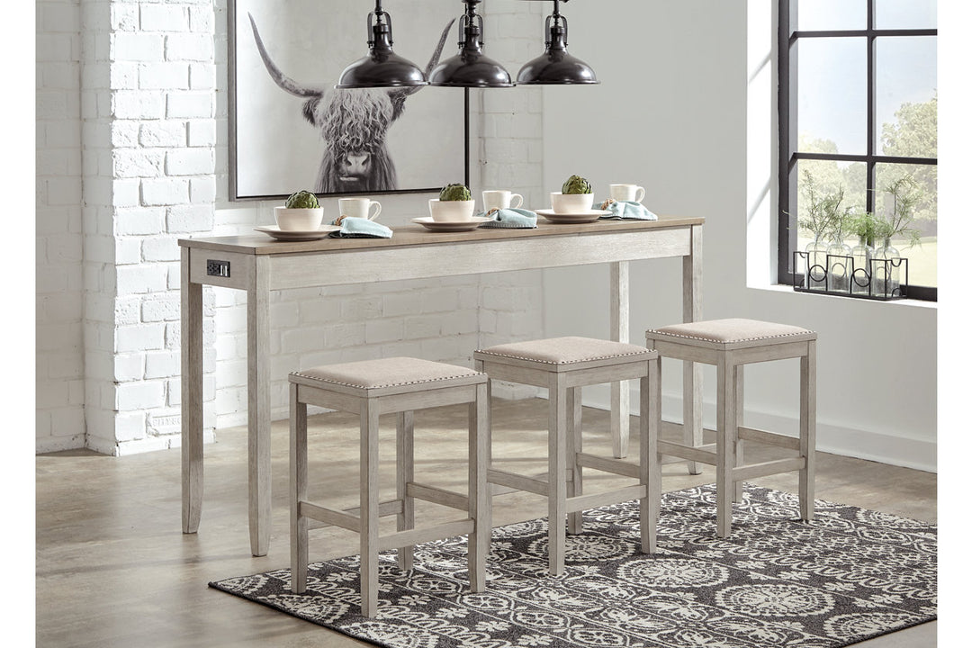 Skempton Counter Height Dining Table and 3 Bar Stools (D394-223)